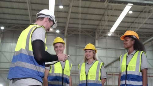 Teamwork Of Warehouse, Logistics Warehouse