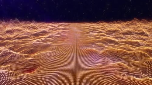 Futuristic Digital Data Wave Loop Background