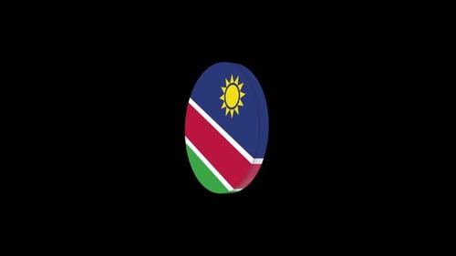 Modern 3D Namibia Flag Spinning Animation