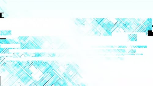 Digital Glitch Transition with Abstract Geometric Data