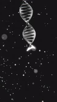 Futuristic 3D DNA Double Helix Ascending Animation, Miscellaneous ...