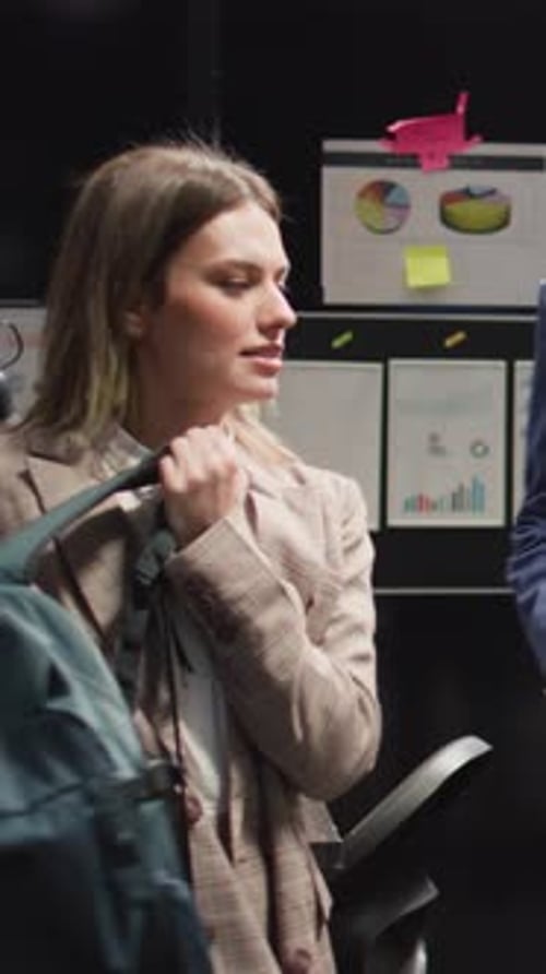 Vertical Video Private Investigators Entering Office