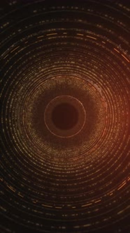 Abstract Futuristic Tech Tunnel Animation Loop