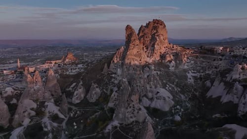 The Famous Uchhisar Cave Castle In Cappadocia