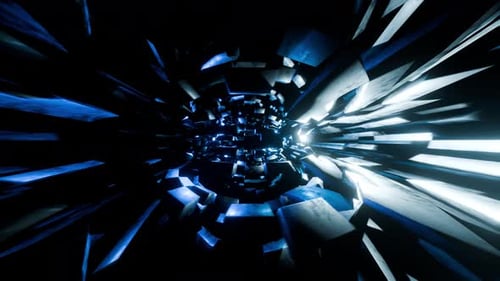 Space Detailed Crater Cold Ice Lights Vj Loop Background