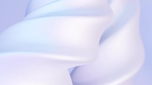 Animation de boucle d'onde abstraite. Fond rendu en 3D, formes fluides et tordues minimales