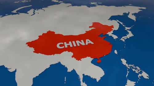 Modern 3D Map Highlight of China