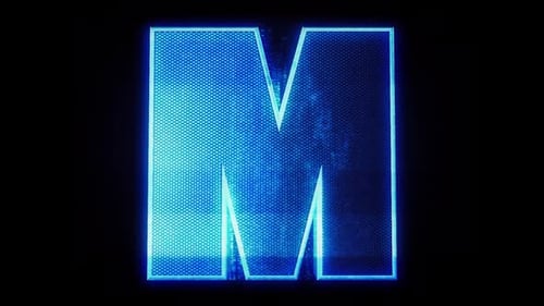Futuristic Glitch Digital Letter Reveal