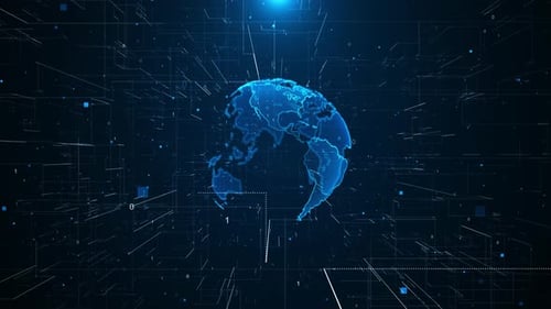 Globale Netzwerkverbindung Planet Erde Internet und Technologie Weltkarte Punkt- und Linienzusammensetzung