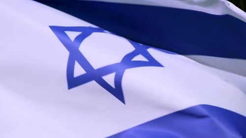 Flag Rippling in Wind Daytime Close Up