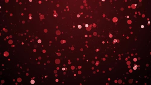 Red Bokeh Particles Floating Animated Background