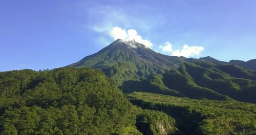 Merapi Mountain Volcano Drone Indonesia