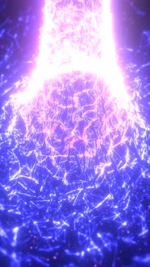 Abstract Neon Particle Flow Background Animation