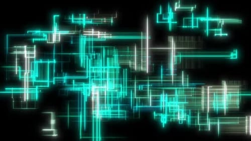 Futuristic Digital Network Lines Seamless Loop Background