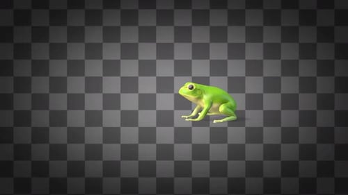 Frog Jump Idle Alpha-Kanäle
