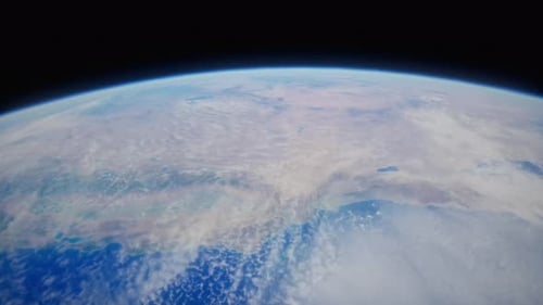 The West Coast of the United States of America and Mexico, as seen from high above in orbit in a sim