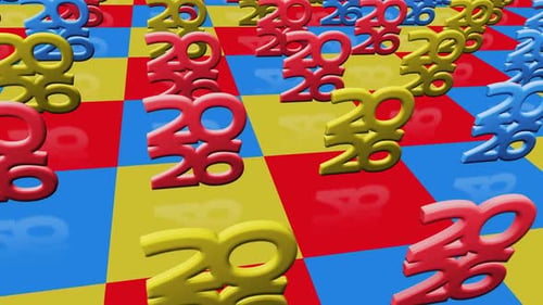 nahtlose Schleife mit mehreren 3D-Symbolen für 2026