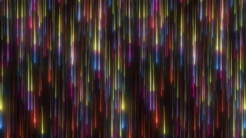 Animation Of Neon Lines, Glowing Particle Line Falling, Luxury Particle Rain Background, Shiny Big