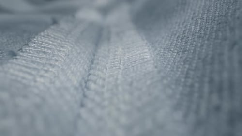 Macro Shot of Intricate Blue Fabric Texture