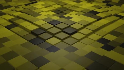 Yellow Cubes Wave Loop Background