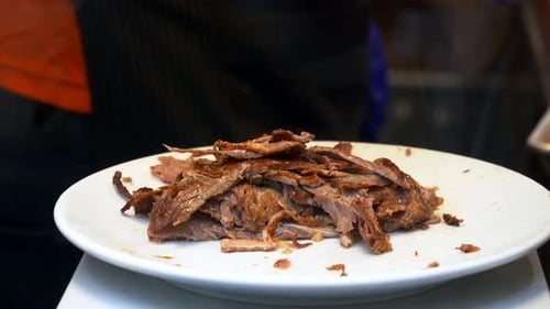 Delicious Shredded Meat on a Plate