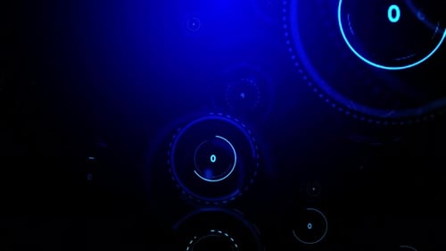 Boucle de fond bleue pour la technologie numérique