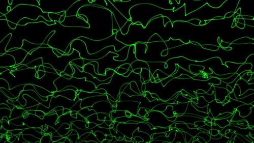 Abstract Wavy Line Topographic Background Green Loop V3
