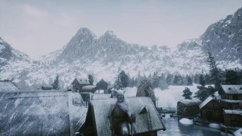 Estatua en invierno