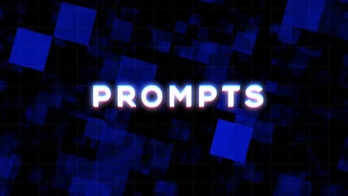 Prompts Text Digital Glitch Background