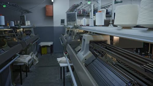 Production Process in a Textile Factory 4k