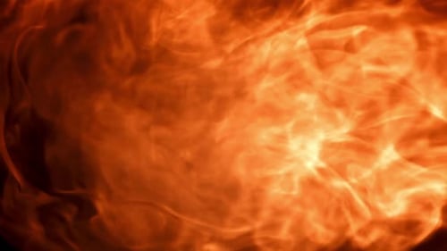 Feuer und Flammen auf schwarzem Hintergrund, gefilmt mit einer Hochgeschwindigkeitskamera mit 1000 Bildern pro Sekunde