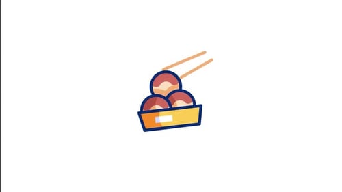 Animiertes Takoyaki-Symbol