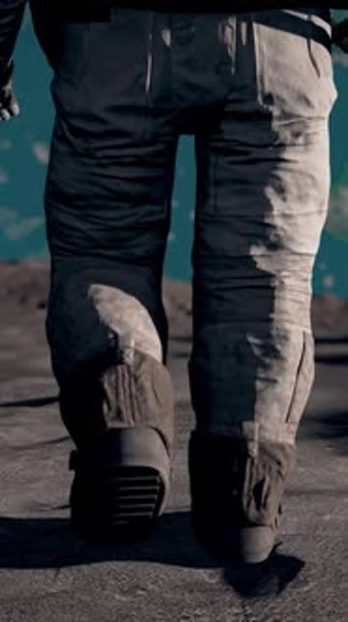 Realistic 3D Animation of a Person Walking Outdoors