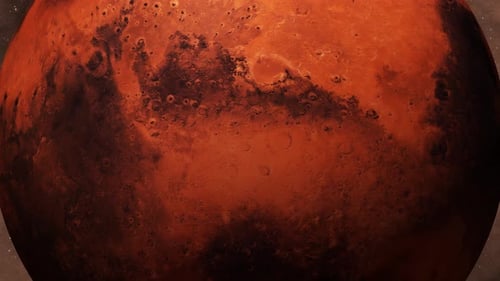 3d Mars Planet Zoom Out View Galaxy Star Background