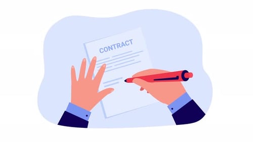 Sign Contract With Signature 4K