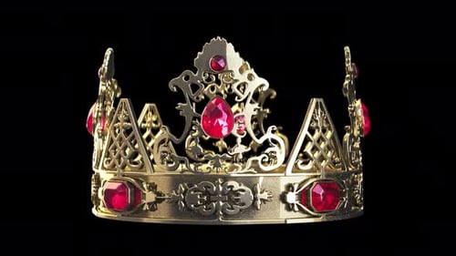 Royal Gold Crown 360° Loop – Transparent 4K