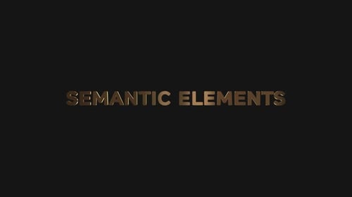 Semantic Elements 3D Text Alpha Channel
