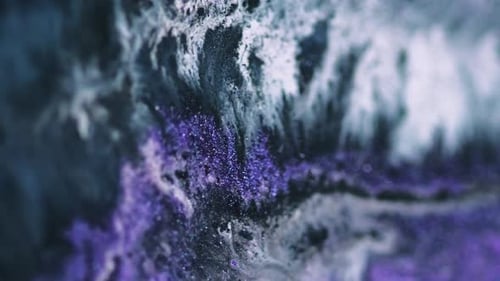 Abstract Blue, Purple and White Flowing Background