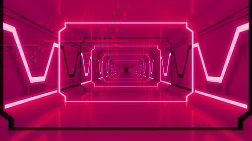 Neon Tunnel Loop 4K