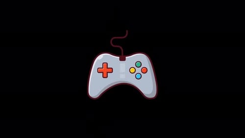 Animated Game Controller Icon Modern Technology Design