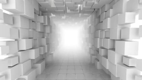 Weiße Blöcke Tunnel Motion 91