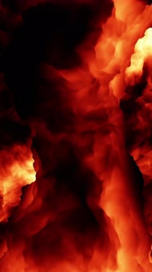 Dynamic Fiery Abstract Liquid Flow Motion Graphic