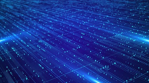 Animation Flux de données numériques Flèche fluide Interface de signe Flèches Traitement des données Connexions globales