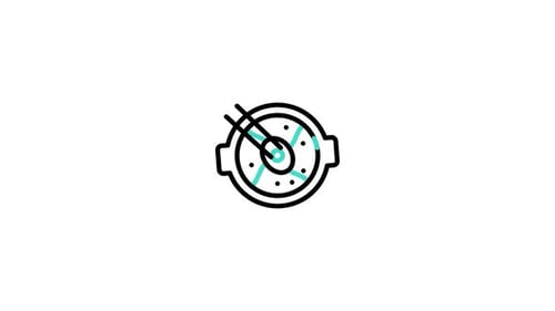 Animated Food Bowl Icon with Chopsticks