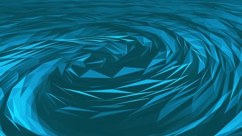 Abstract Geometric Blue Vortex Background Animation