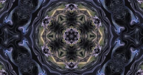Abstract Liquid Ink Flow Kaleidoscope Motion Background