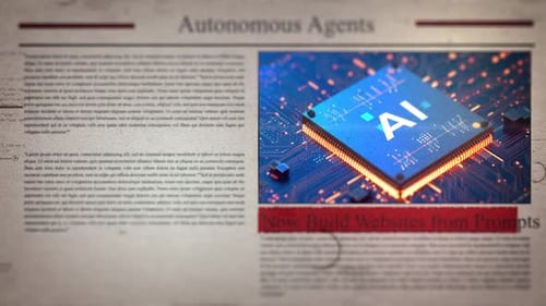 Autonomous Agents Now Build Websites From Prompts Newspaper Style Headline Titles