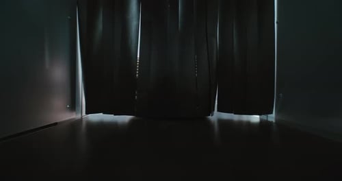 Airport Security Checkpoint Male Tourist Places Luggage on Conveyor Belt for Screening Procedure