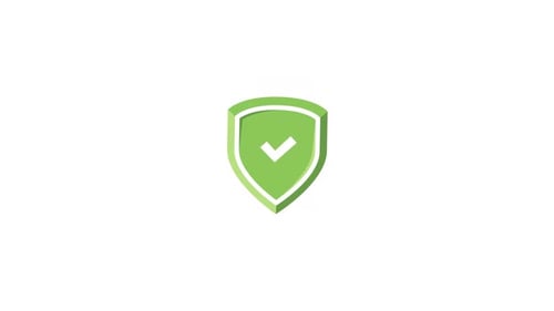 Clean Animated Checkmark Shield Icon Reveal
