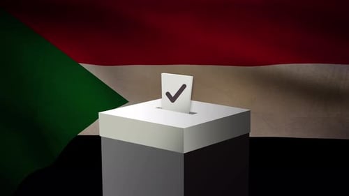 Casting Vote Into The Ballot Box During Sudan Election
